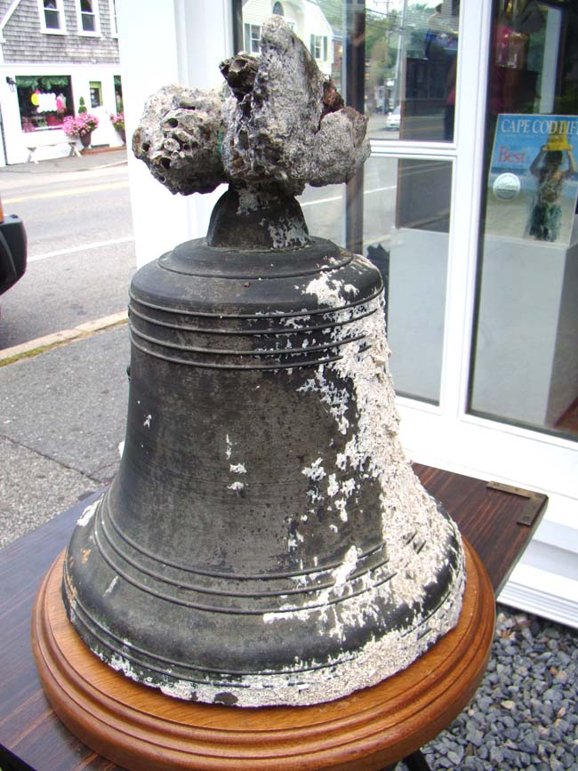 SALVAGED FROM A SHIPWRECK!! A fabulous ship's bell dated 1776.